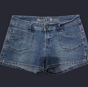Vintage mcbling y2k mini jeans shorts